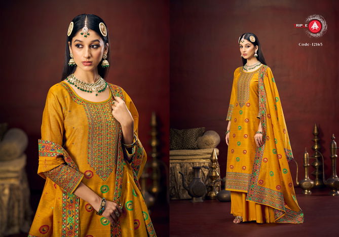 Anjuba By Triple Aaa Viscose Minakari Jacquard Dress Material Wholesale Price In Surat